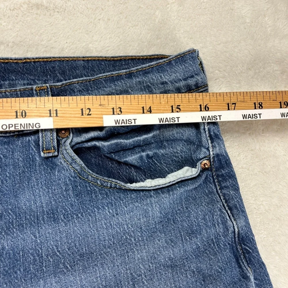 Levi's 527 Slim Bootcut Jeans Mens 33x30 Blue Whiskered Denim Mid Rise 5-Pocket